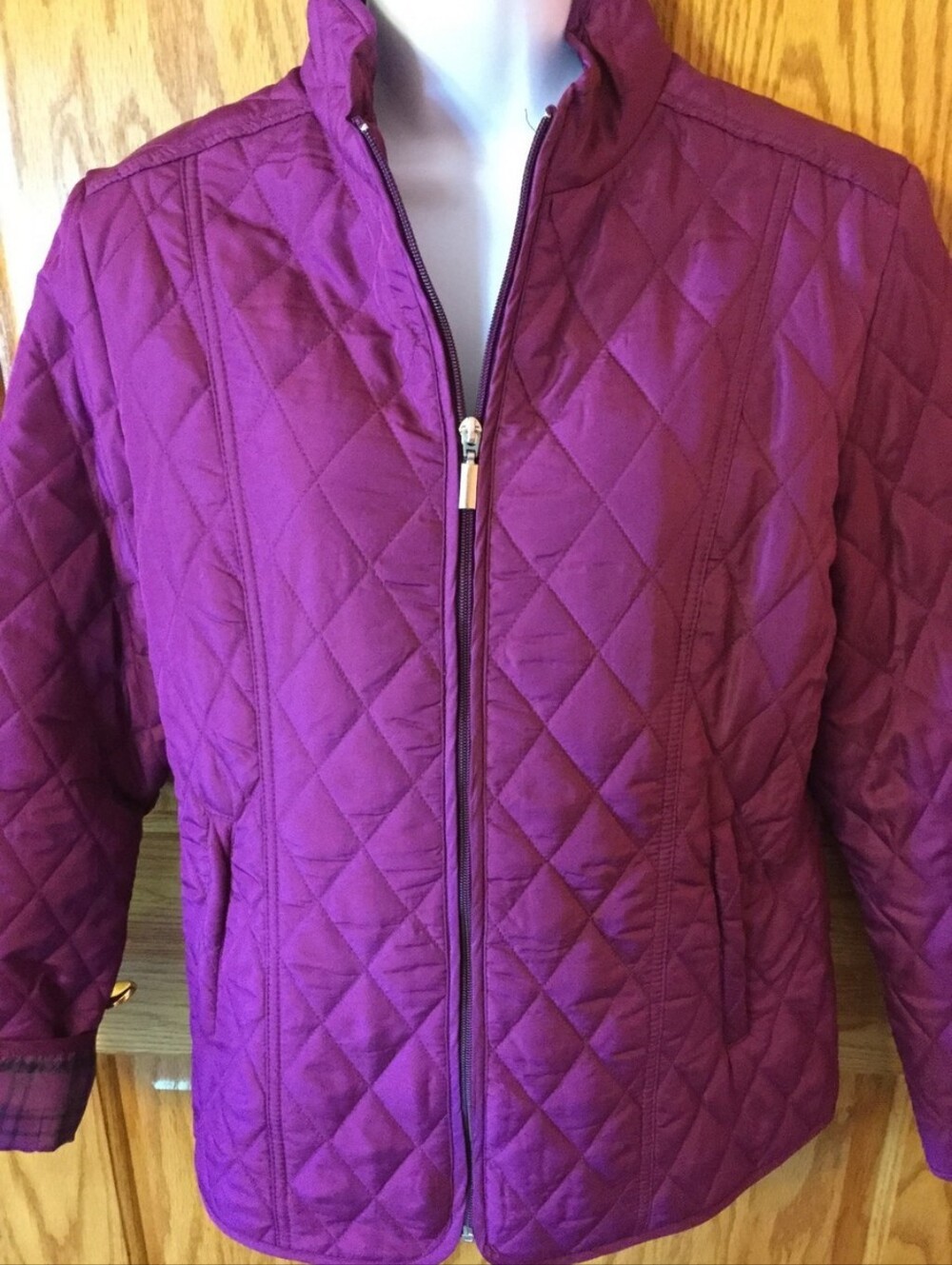 Quilted Women's Jacket - Purple